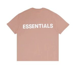 Fear of God FOG Men’s Essentials 3M Logo Blush Pink Boxy XL Shirt Authentic FW19